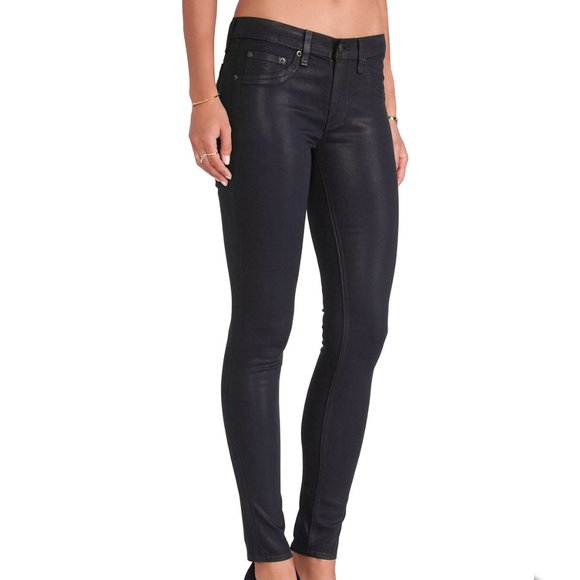 rag & bone Denim - Rag & Bone | Coated Navy | Jean The Legging | 25